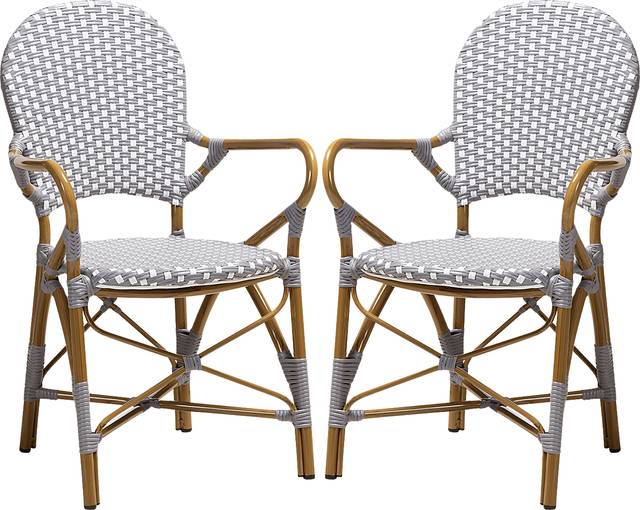 Fossi Gray Arm Chair, Set of 2 - Thumbnail - Image 1