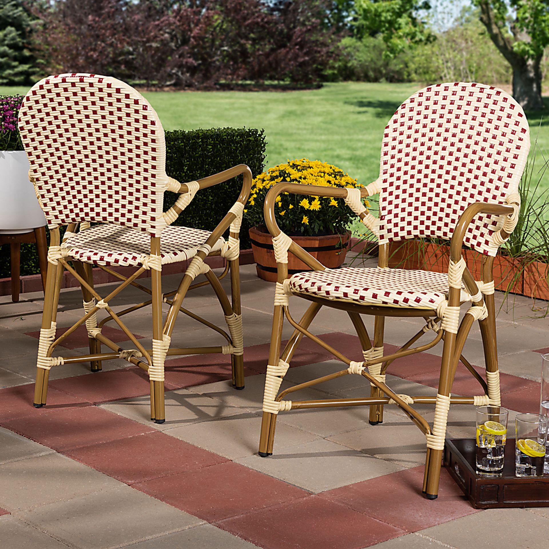 Fossi Pink Arm Chair, Set of 2 - Image 2