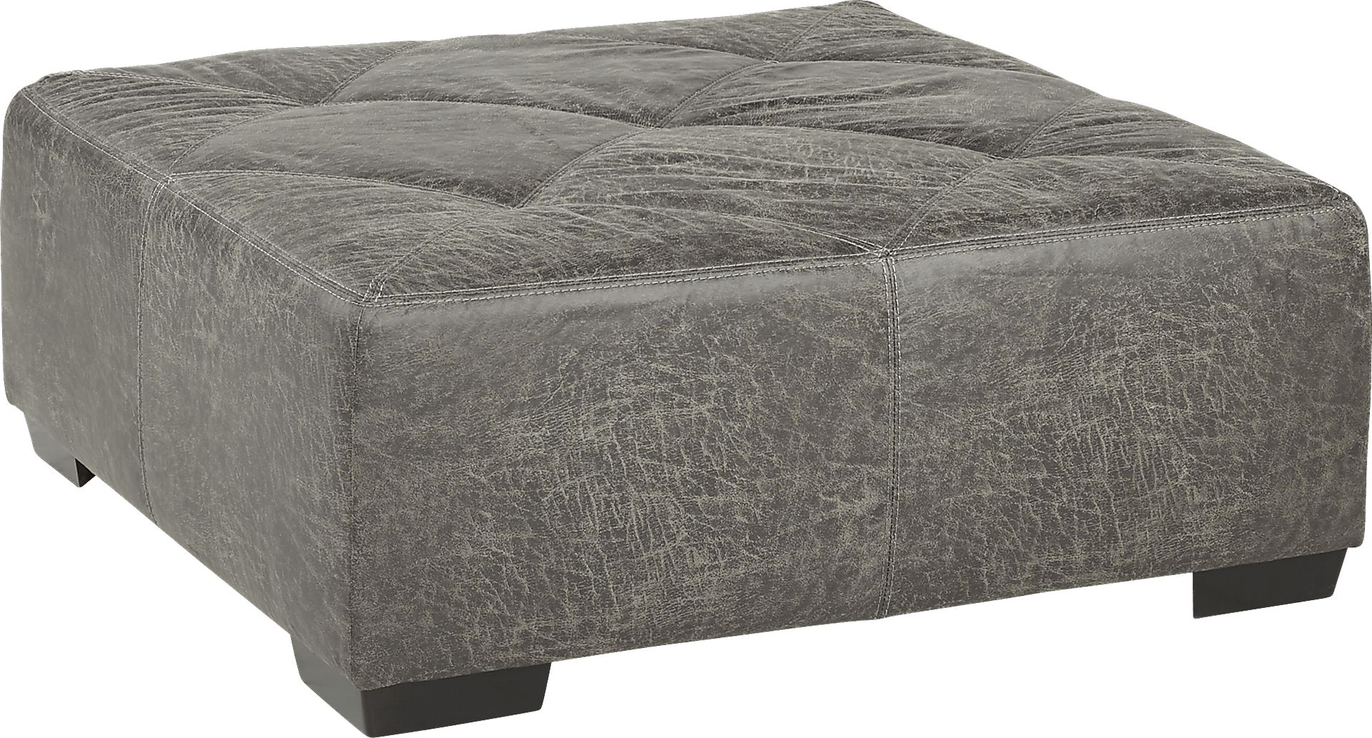 Foster Square Graphite Cocktail Ottoman - Image 1