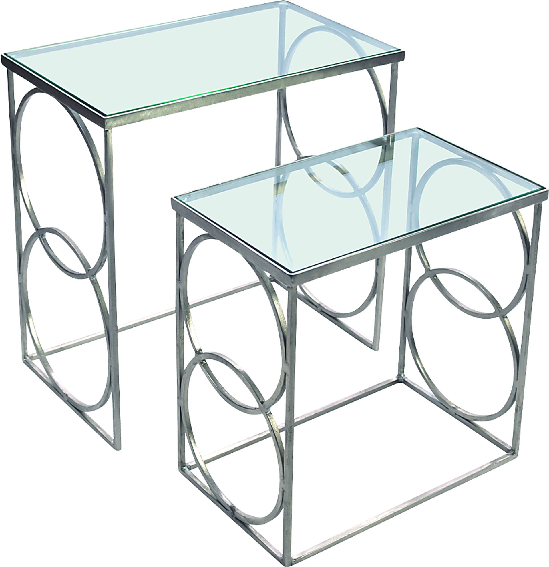Fougemont Silver Set of 2 Nesting Tables - Image 1