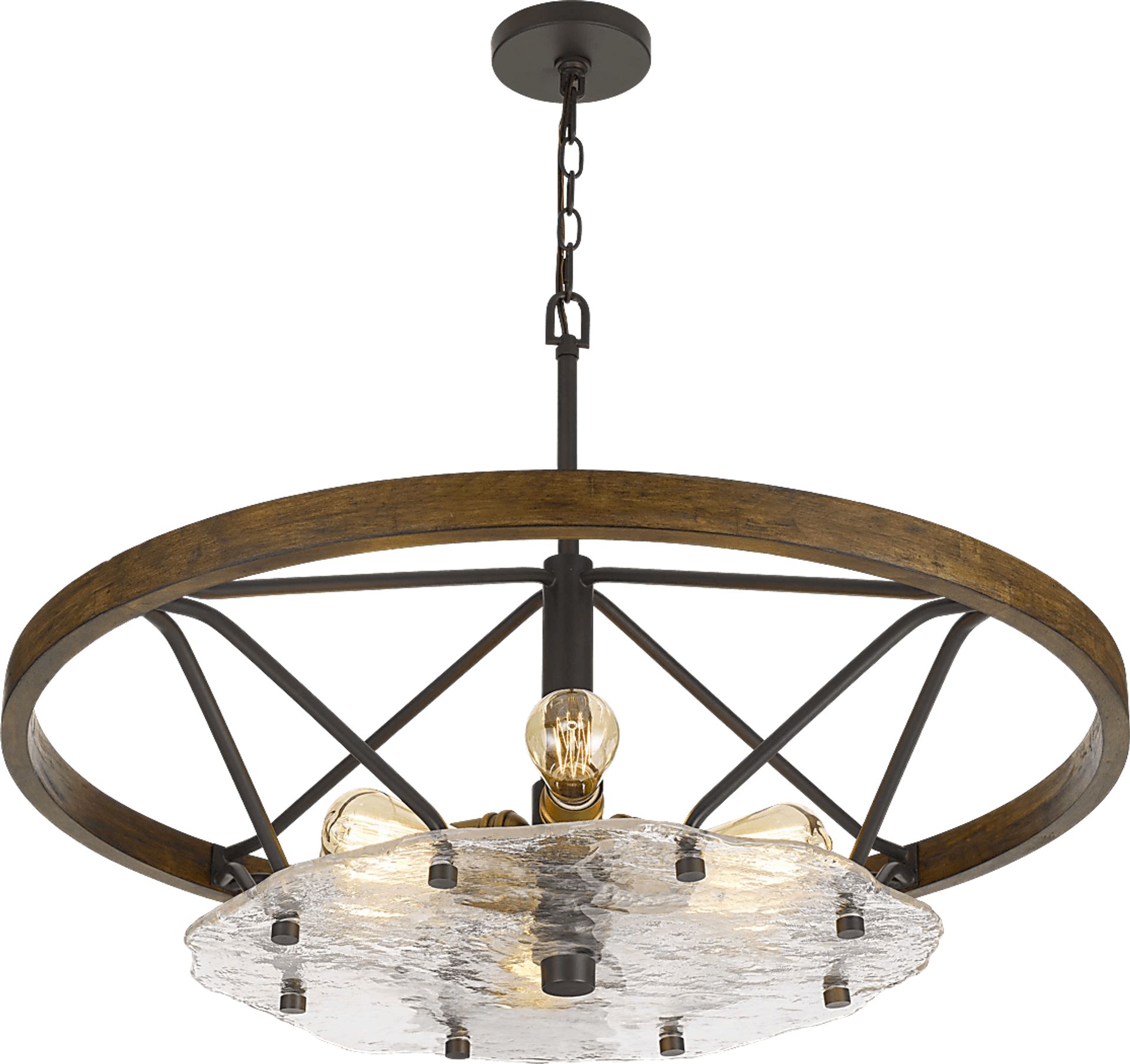 Fountain Village Bronze Chandelier - Image 3