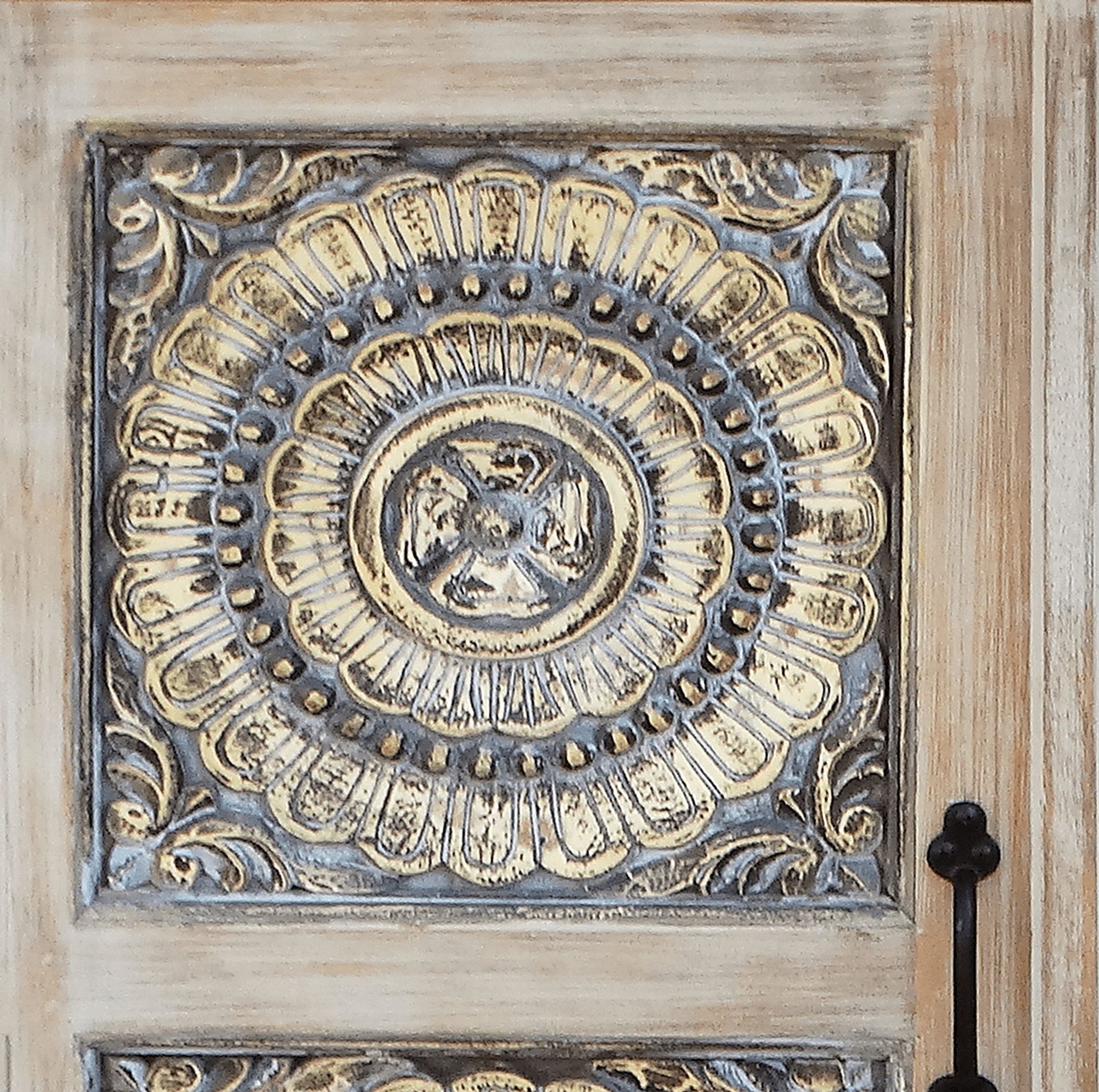Four Carvings White Accent Cabinet - Image 5