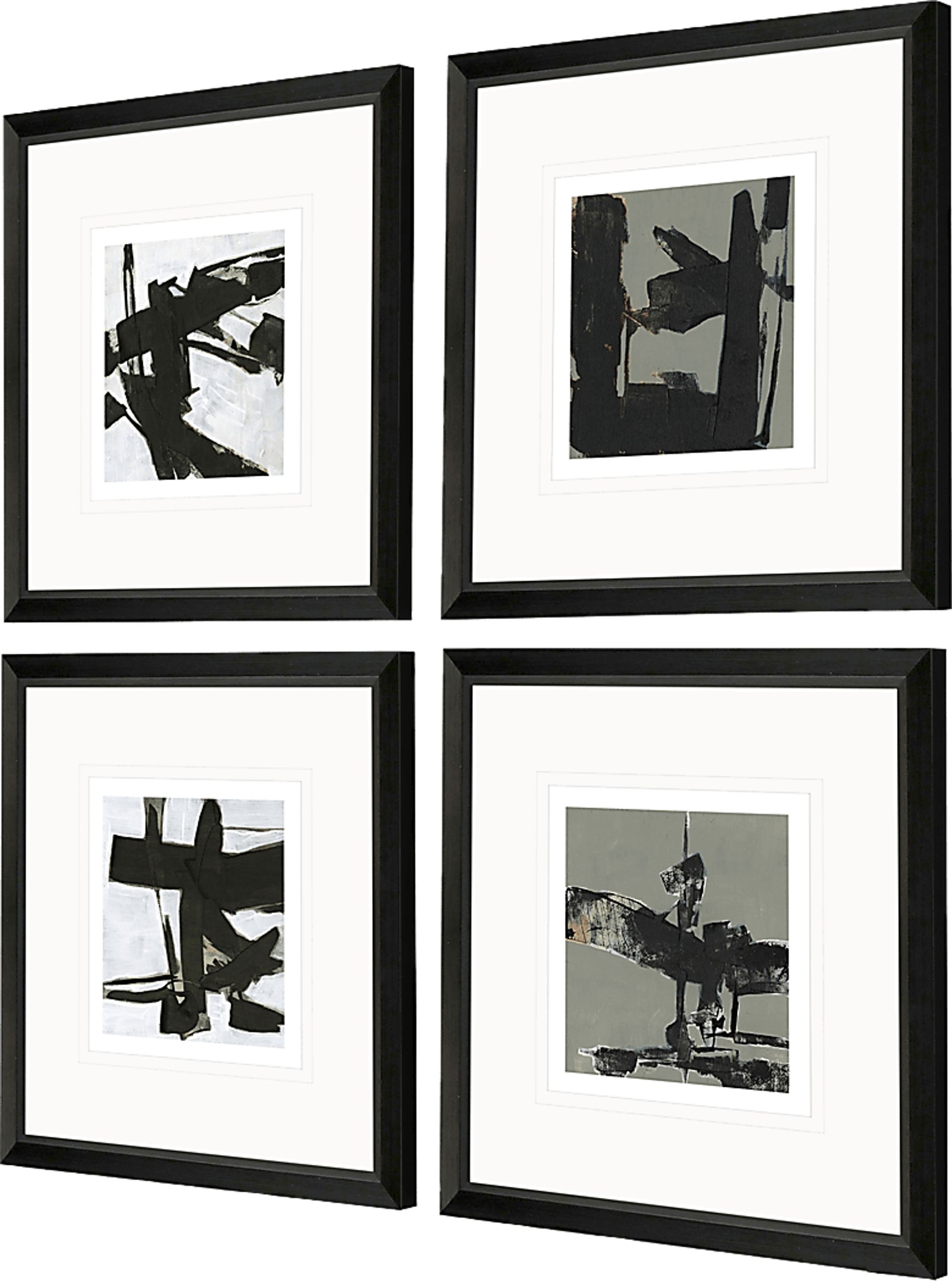 Four Shades Black Framed Artwork , Set of 4 - Image 3