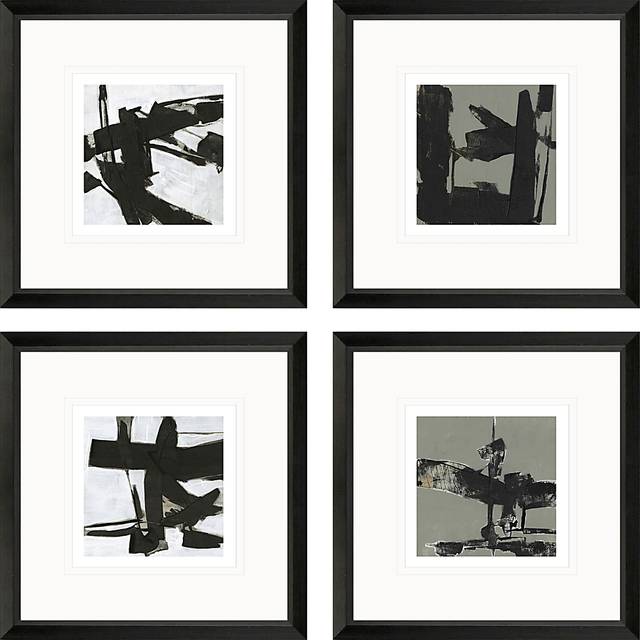 Four Shades Black Framed Artwork , Set of 4 - Thumbnail - Image 1