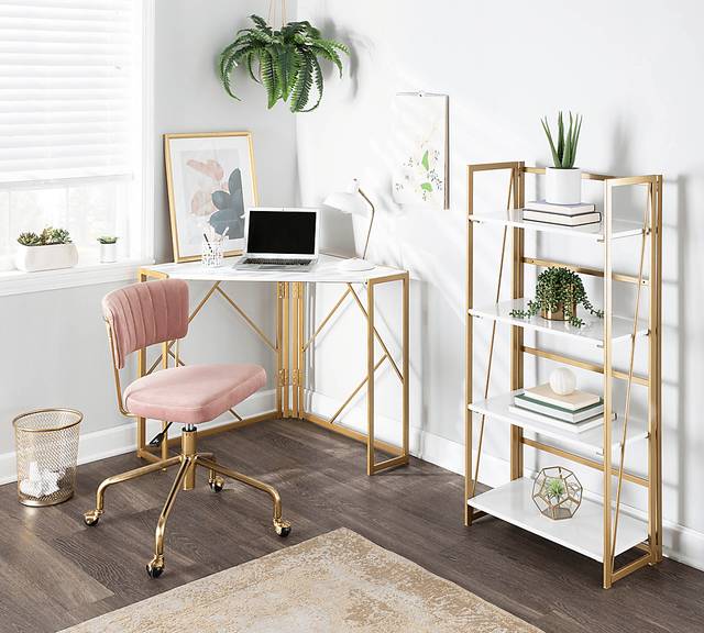 Fourche White Corner Desk - Thumbnail - Image 7