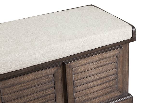 Fourwood Brown Storage Bench - Thumbnail - Image 3