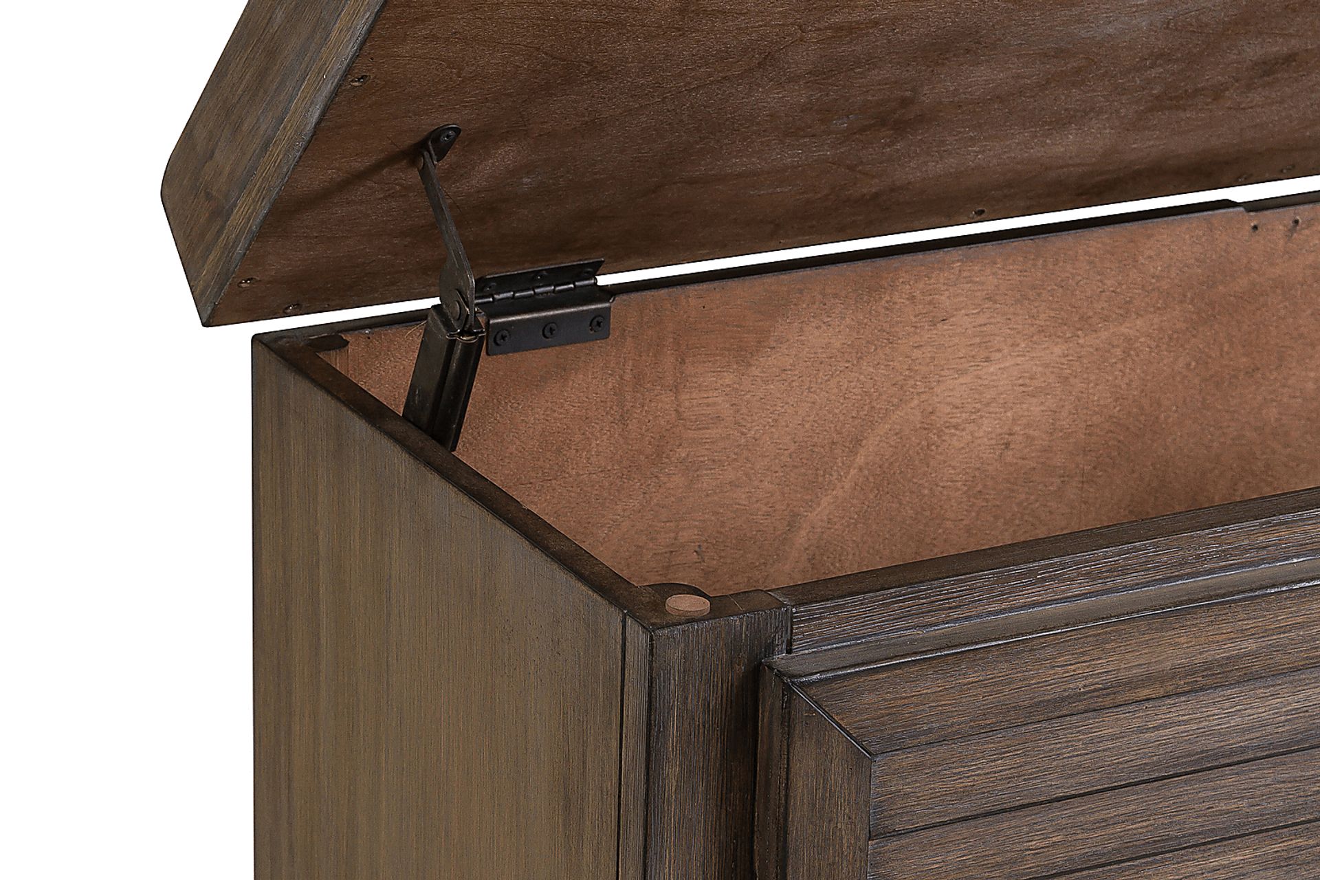 Fourwood Brown Storage Bench - Image 5