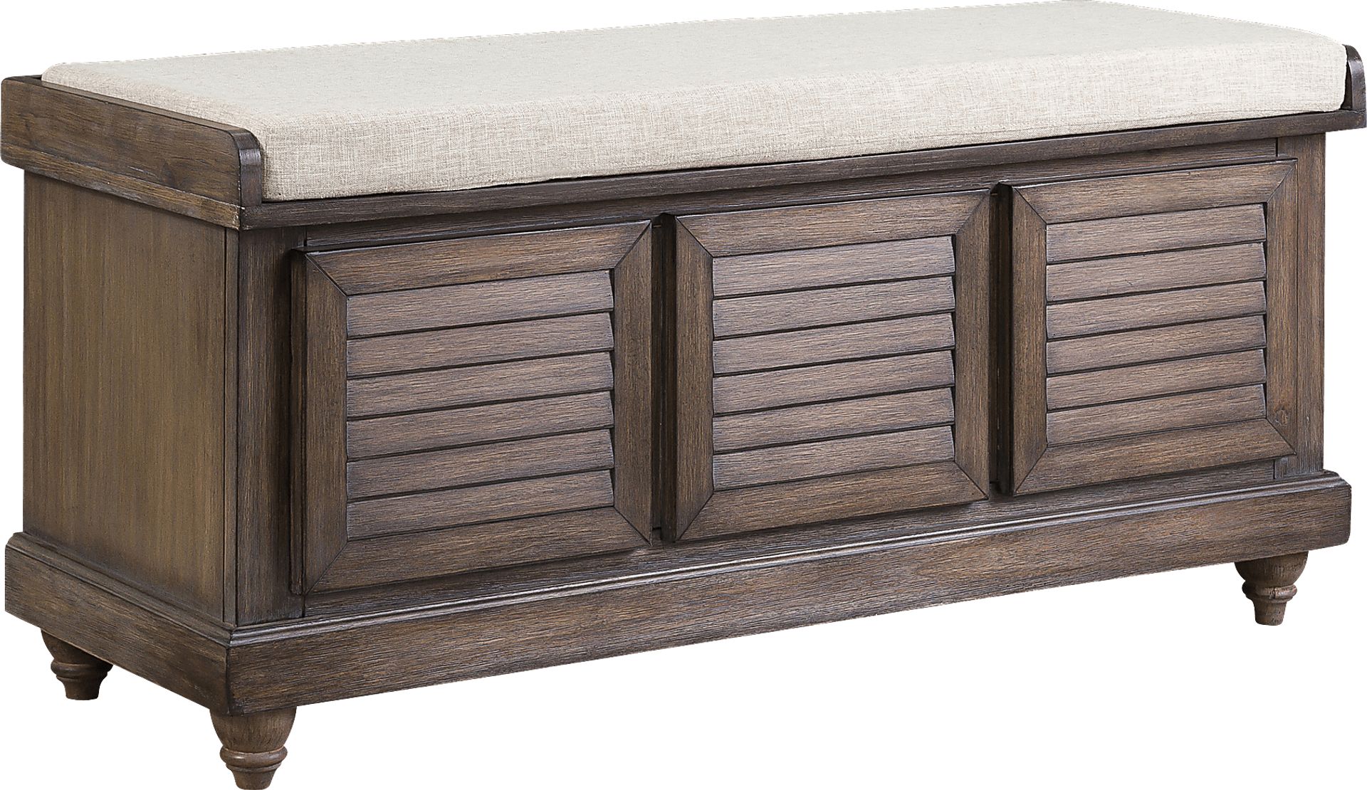 Fourwood Brown Storage Bench - Image 1