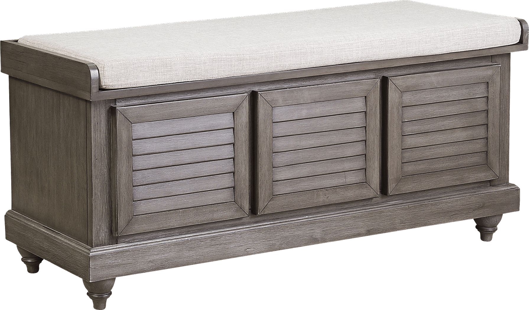 Fourwood Gray Storage Bench Rooms To Go   Fourwood Gray Storage Bench 30487690 Image Item