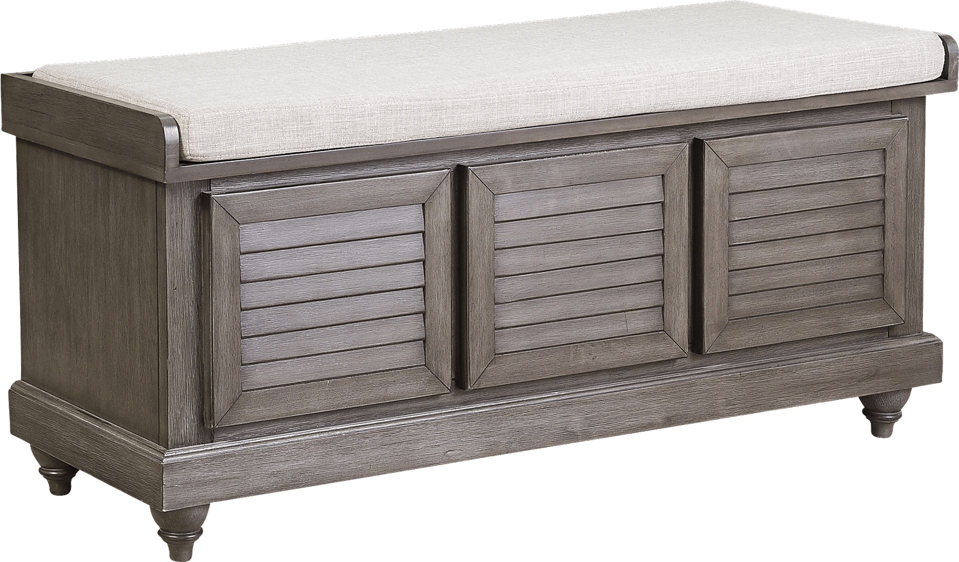 Fourwood Gray Storage Bench - Image 1
