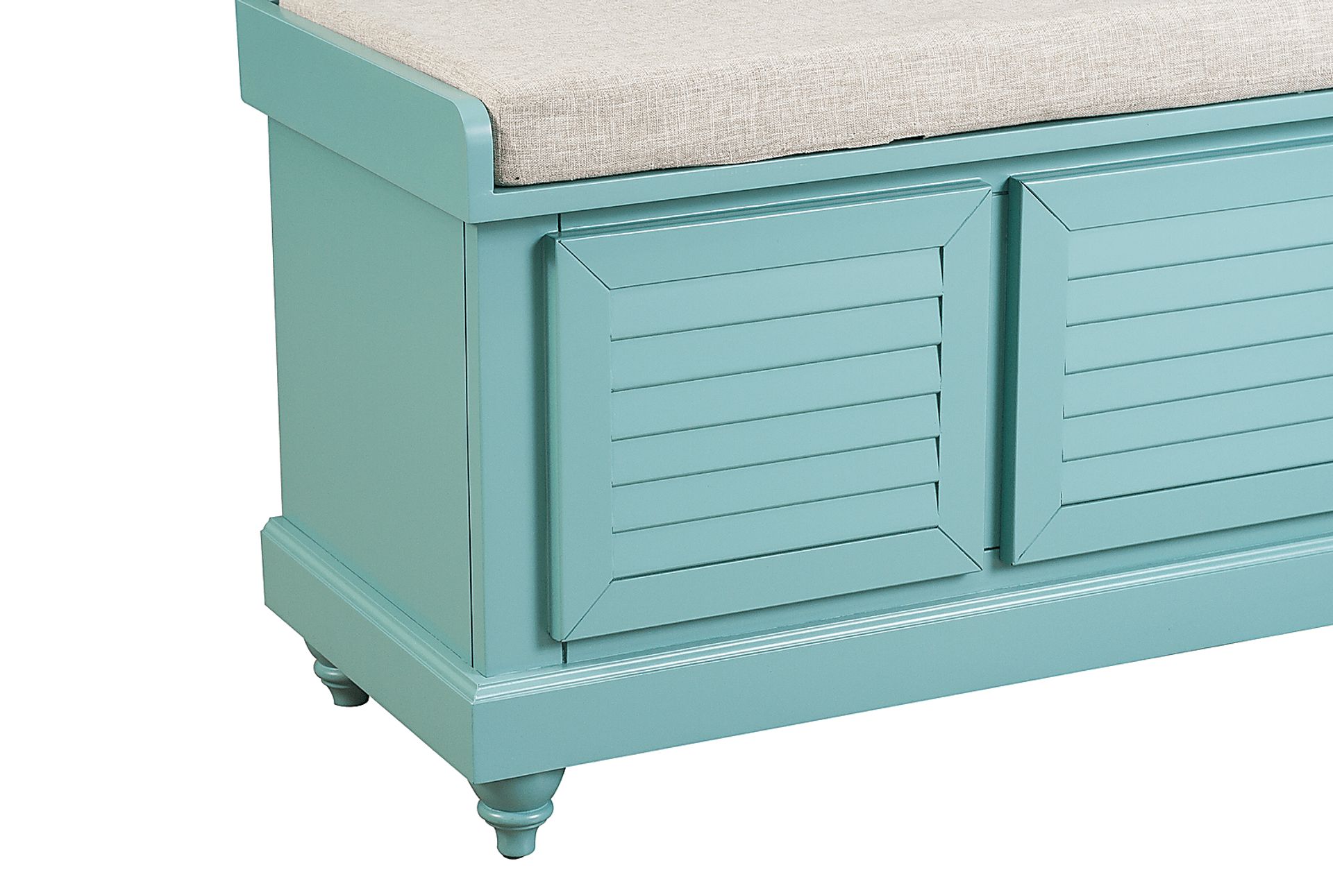 Fourwood Teal Storage Bench - Image 2