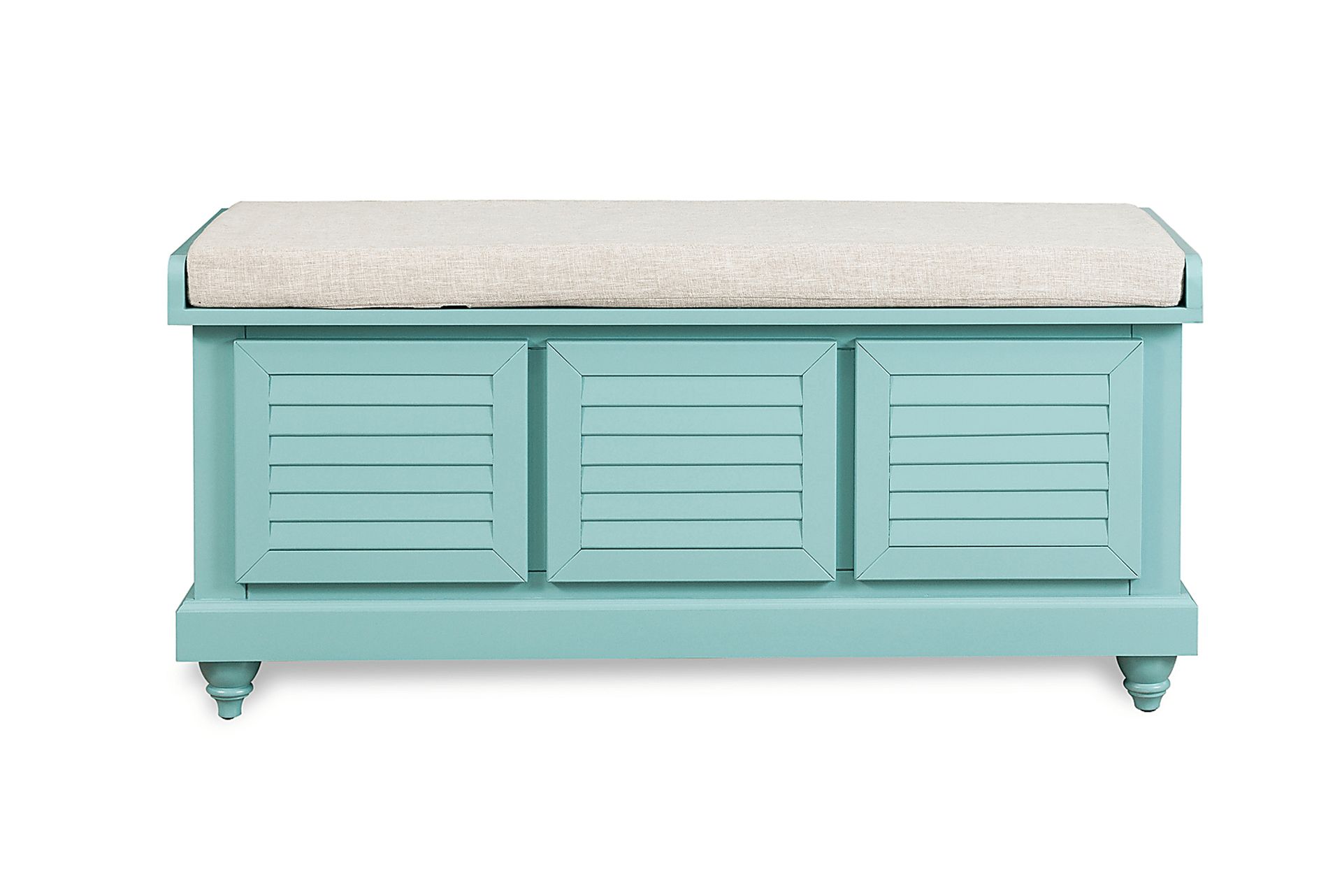 Fourwood Teal Storage Bench - Image 4
