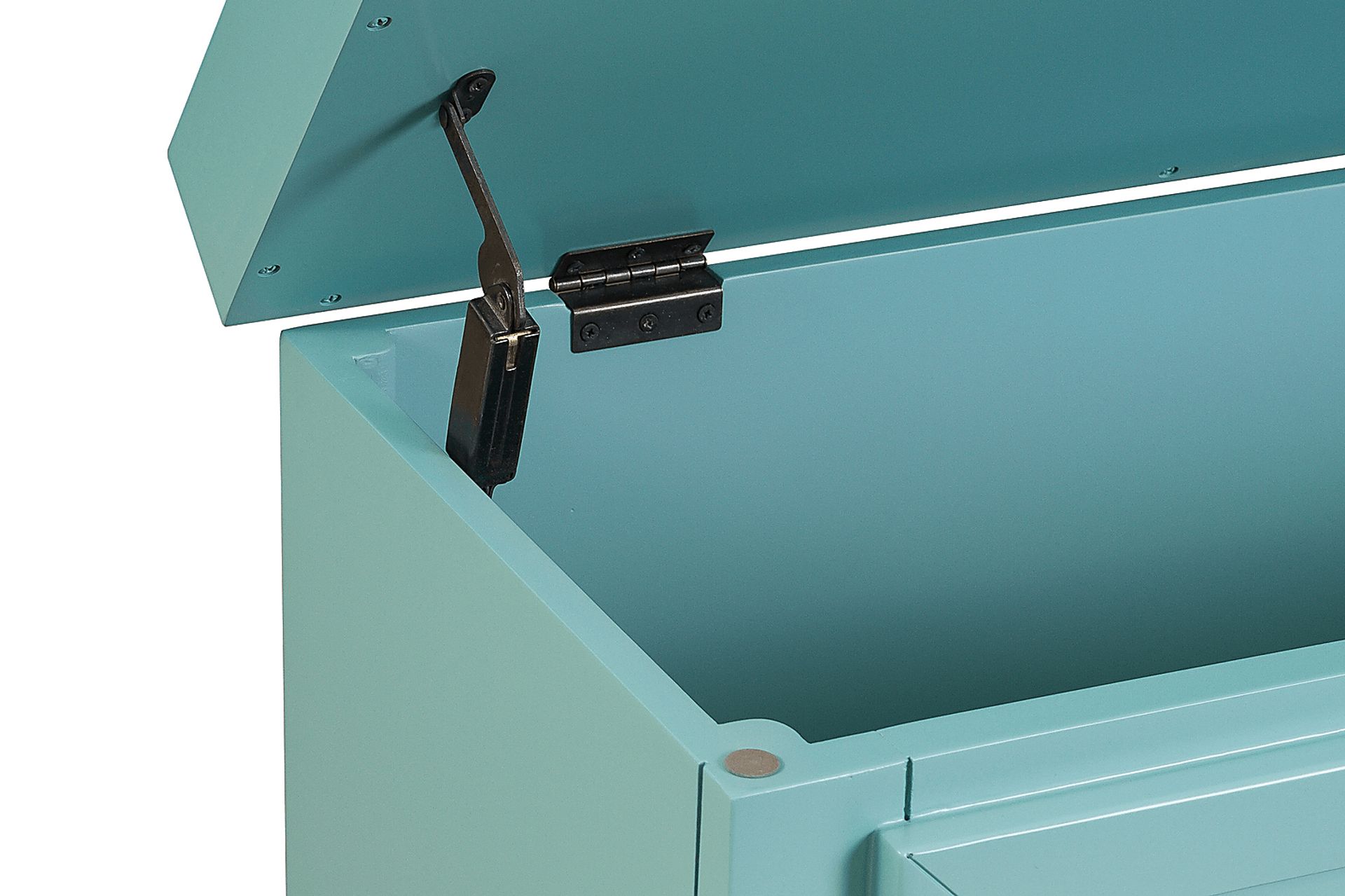 Fourwood Teal Storage Bench - Image 5