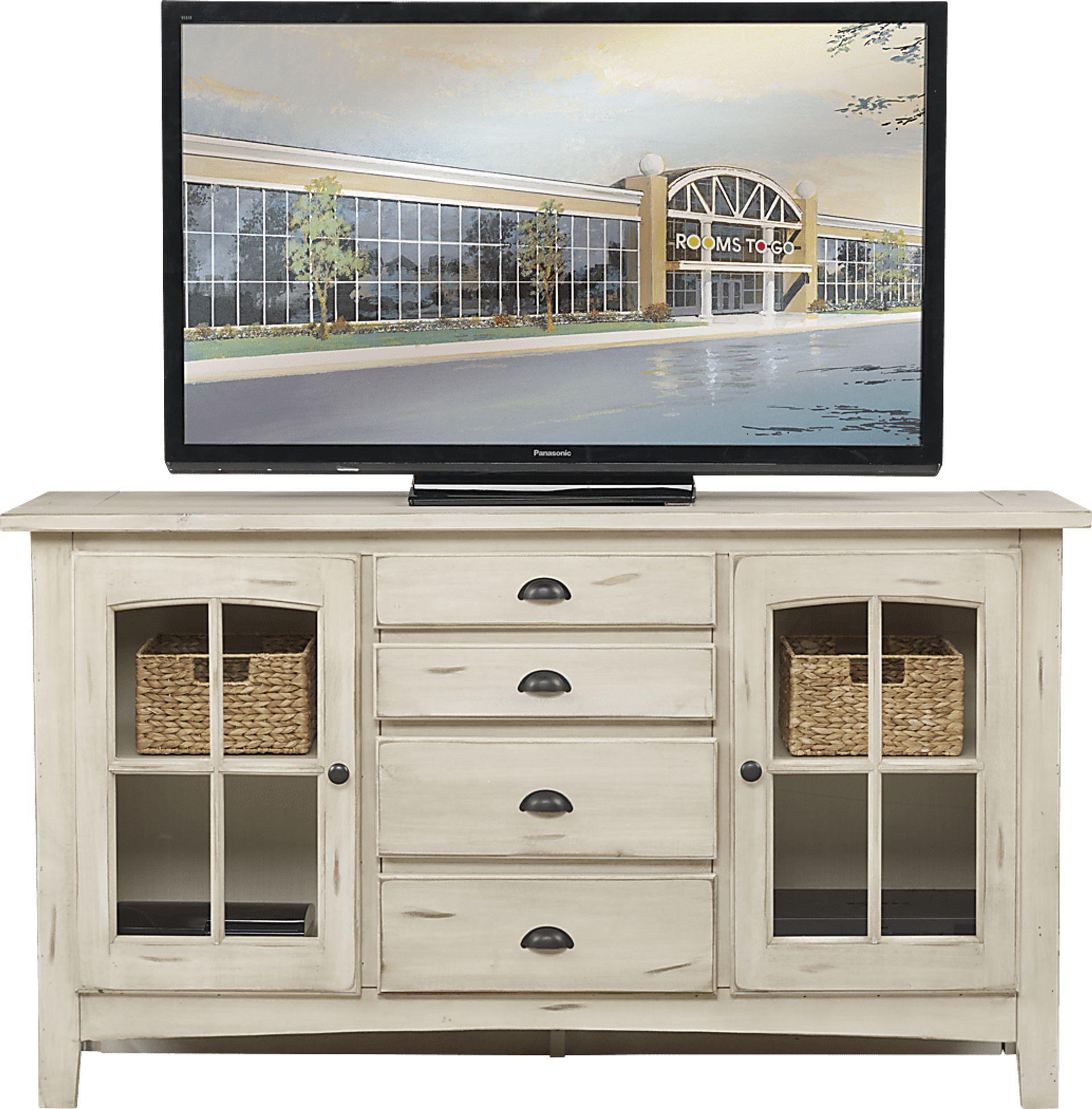 Foxborough White 62.5 in. Console - Image 1