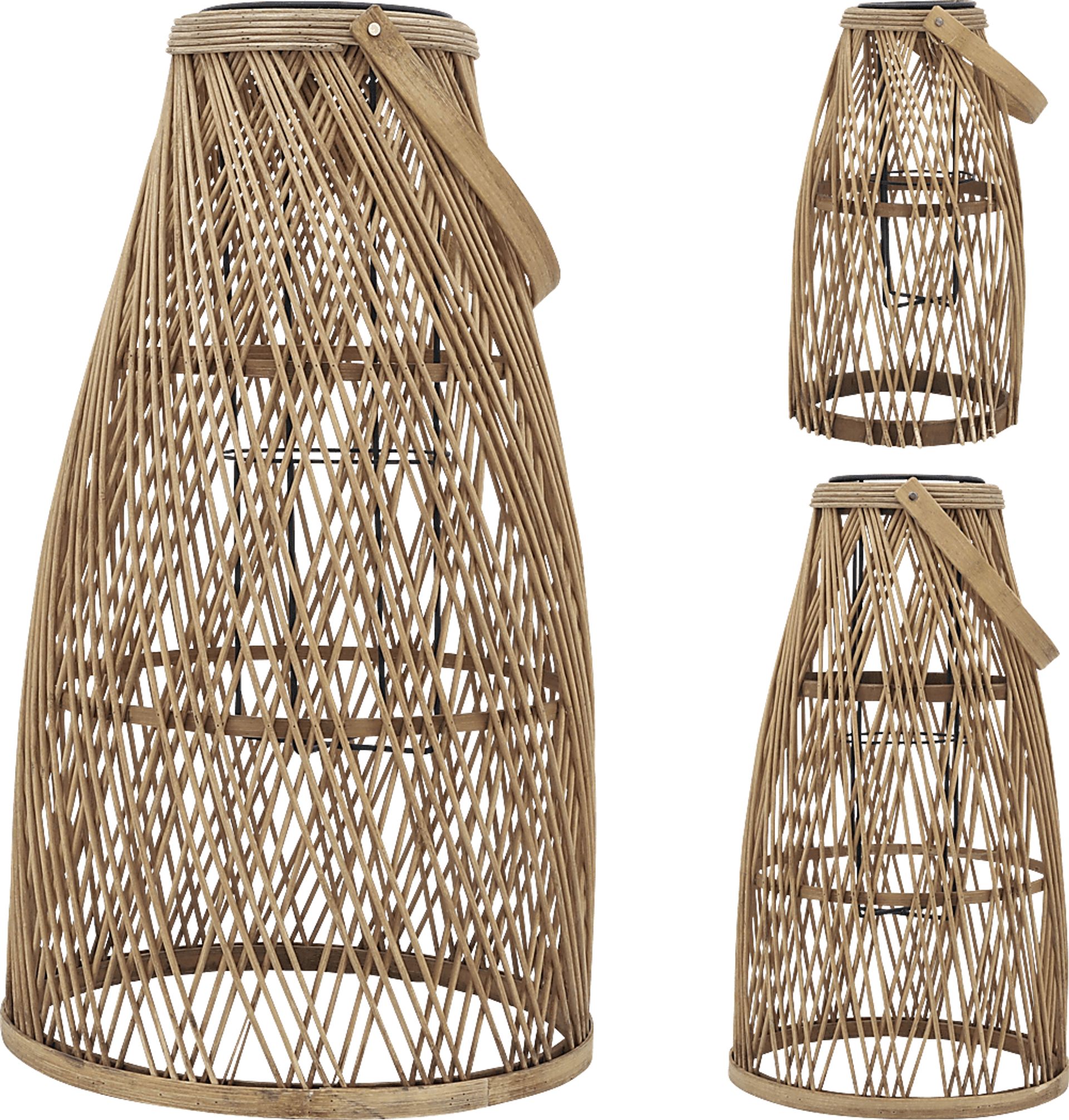 Foxdale Brown Lantern, Set of 3 - Image 1