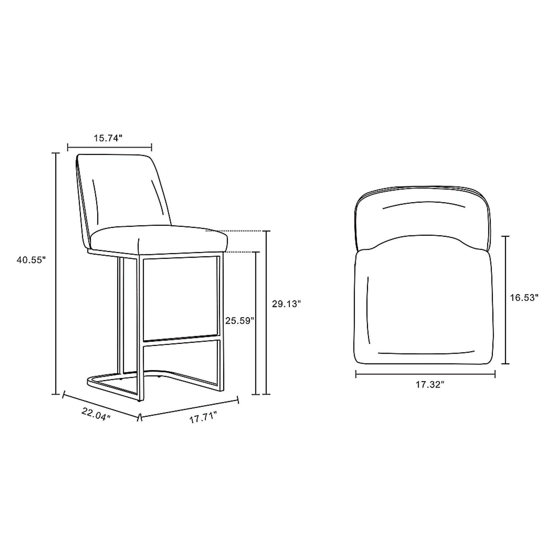 Foxiana Light Gray Barstool - Image 10