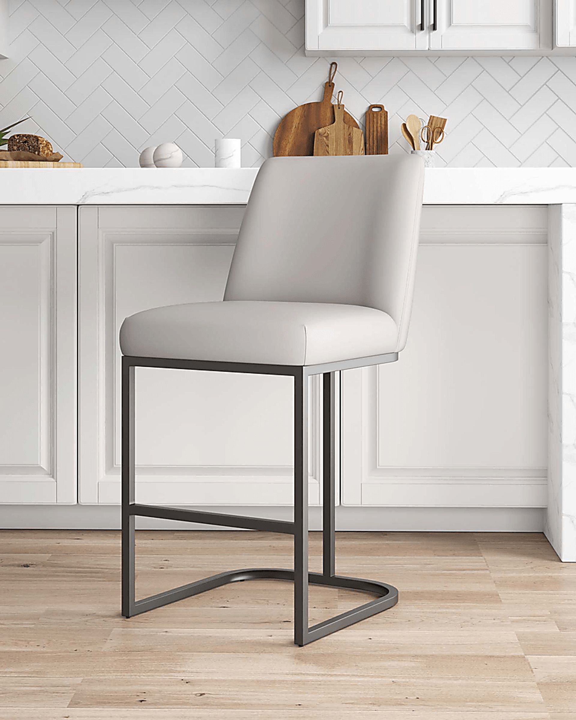 Foxiana Light Gray Counter Stool - Image 2
