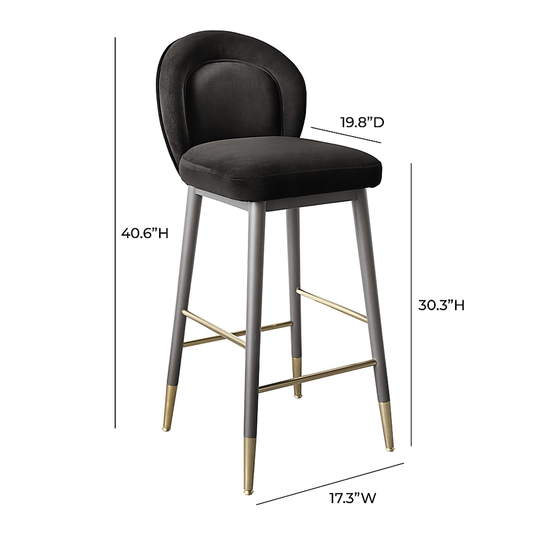 Foxlair Charcoal Barstool - Image 6