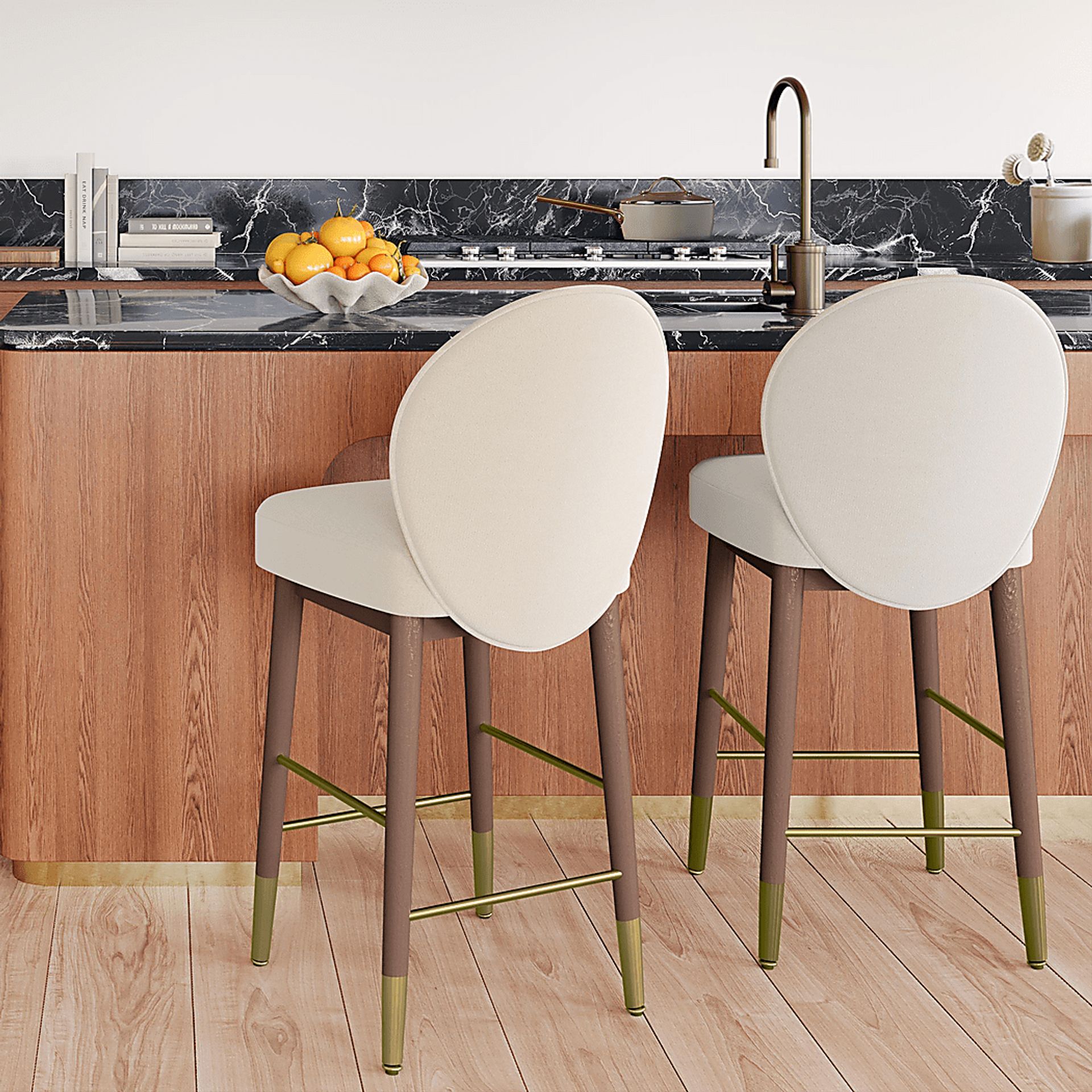 Foxlair Cream Counter Stool - Image 2