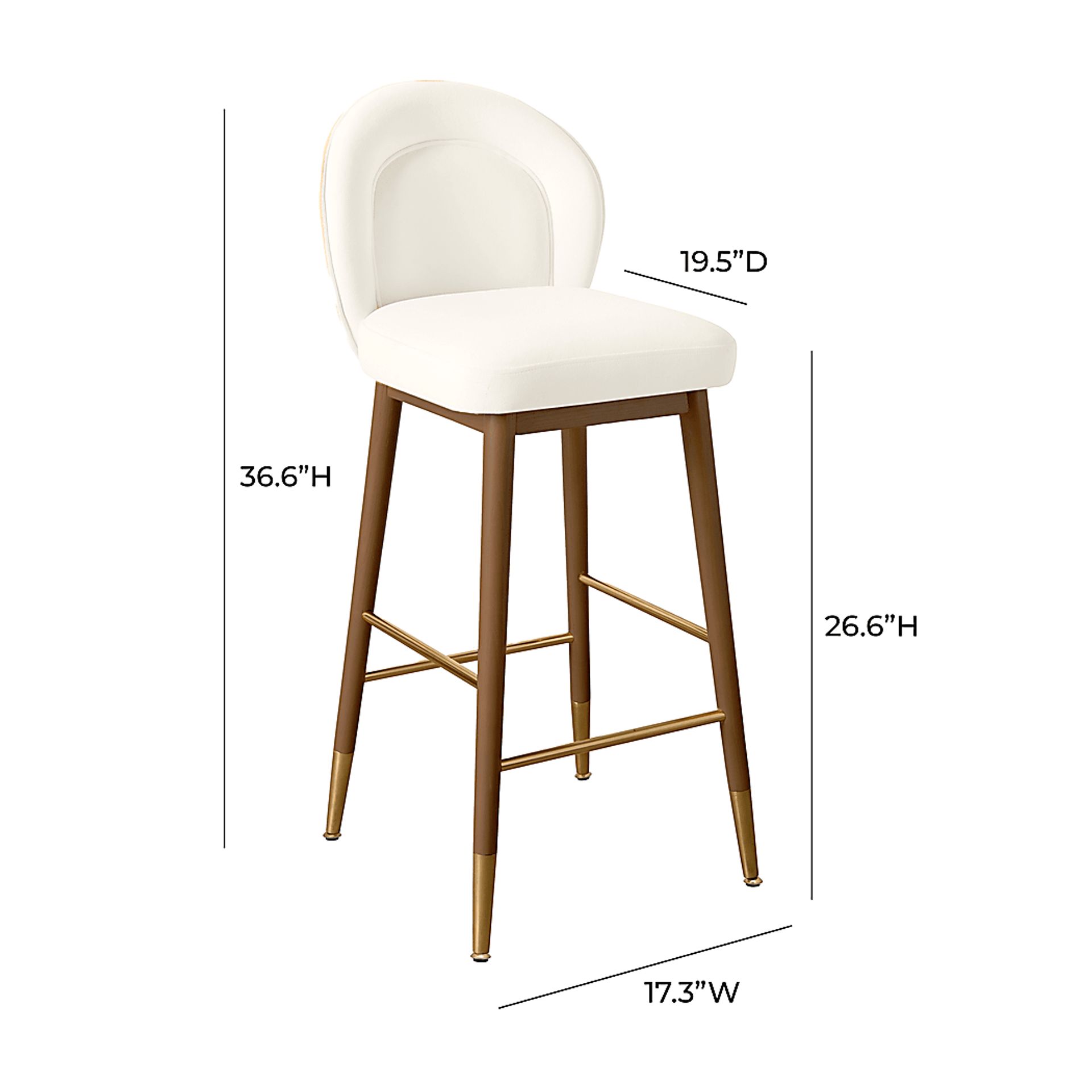 Foxlair Cream Counter Stool - Image 6