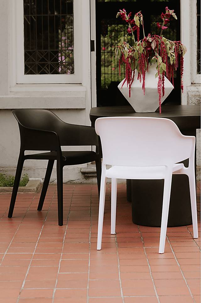 Fragancia Black Outdoor Dining Chair, Set of 2 - Thumbnail - Image 2
