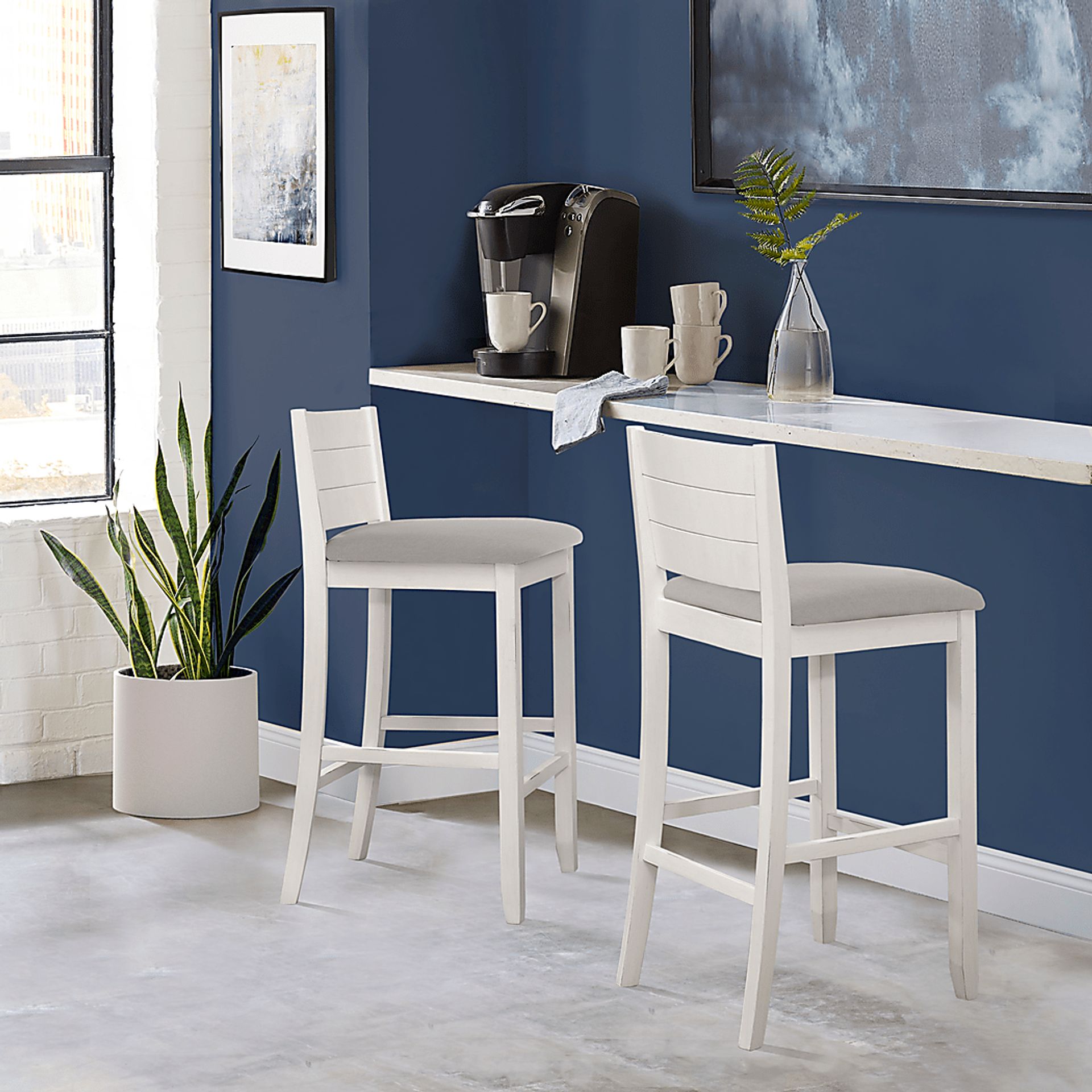 Frailey White Barstool - Image 9