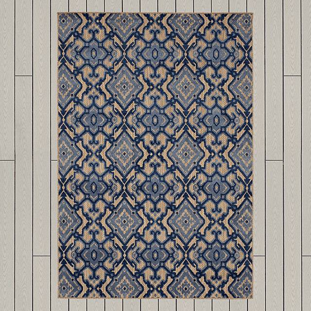 Framingway Blue 7'10 x 10' Indoor/Outdoor Rug - Thumbnail - Image 3