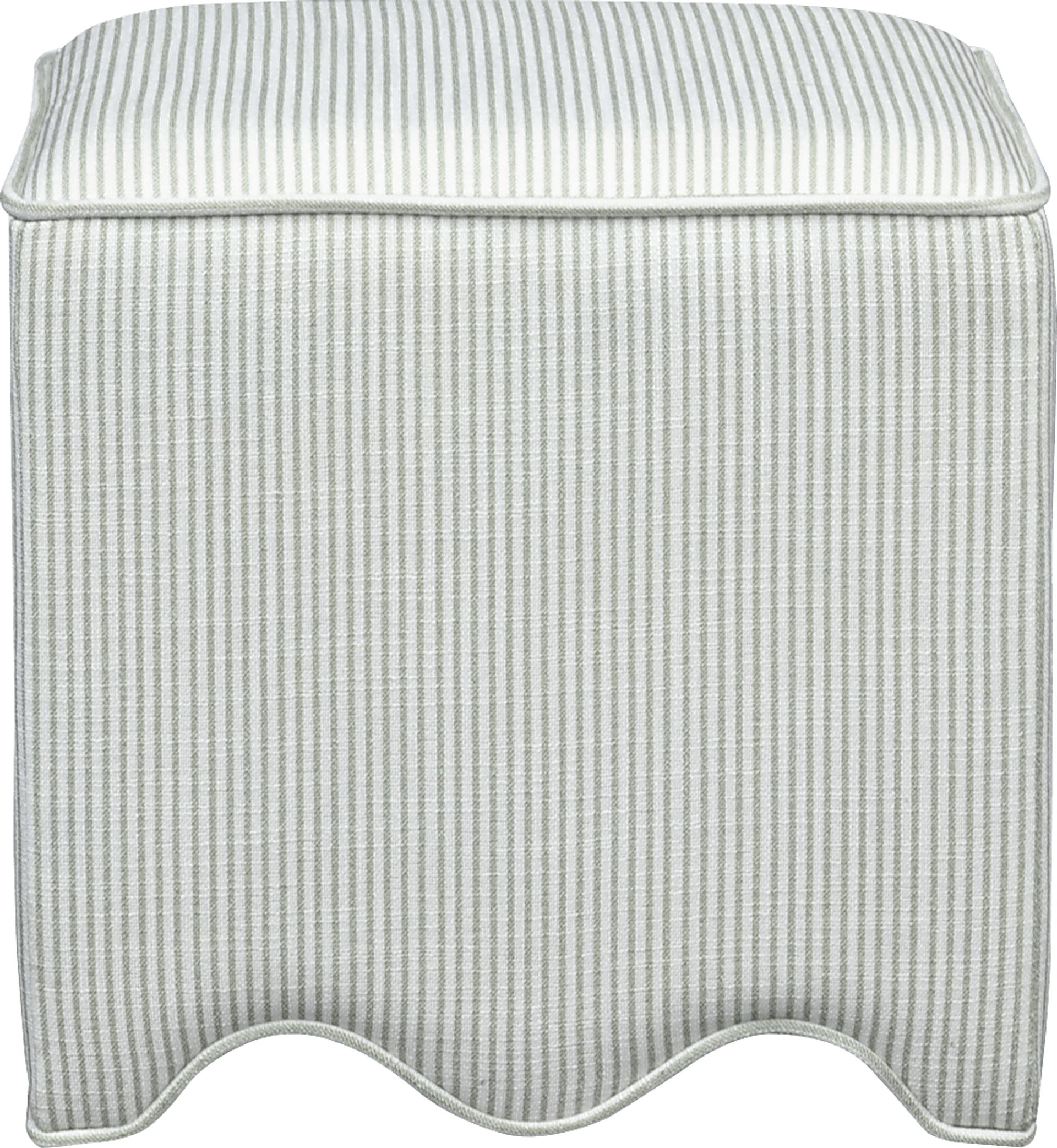 Frances Beige Ottoman - Image 2