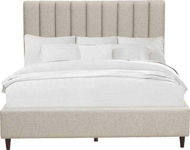 Francis Road Beige Queen Bed - Thumbnail - Image 1