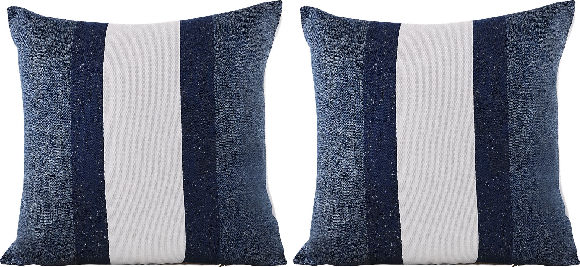 Madura Navy Indoor/Outdoor Accent Pillow, Set of Two - Image 1