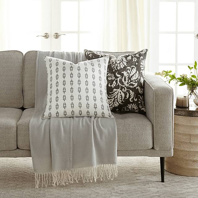 Frecia Charcoal Accent Pillow Set of 2 - Thumbnail - Image 2