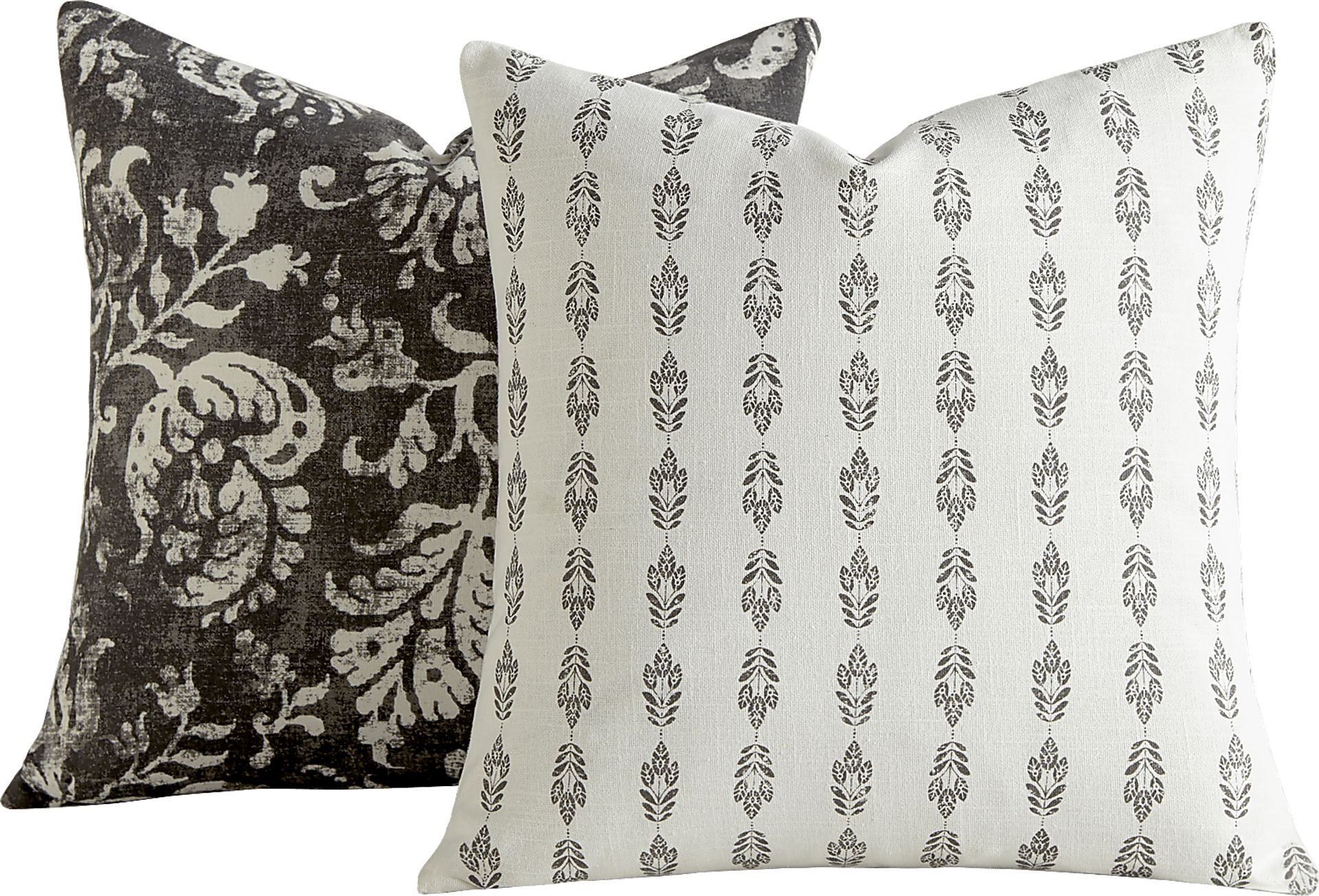 Frecia Charcoal Accent Pillow Set of 2 - Image 1