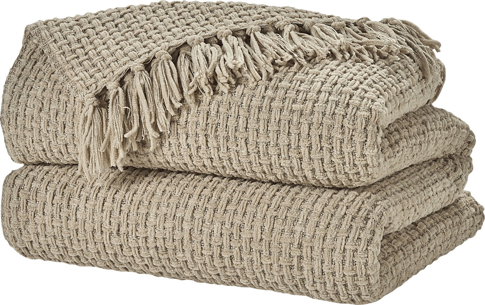 Freddie Beige Large Throw Blanket