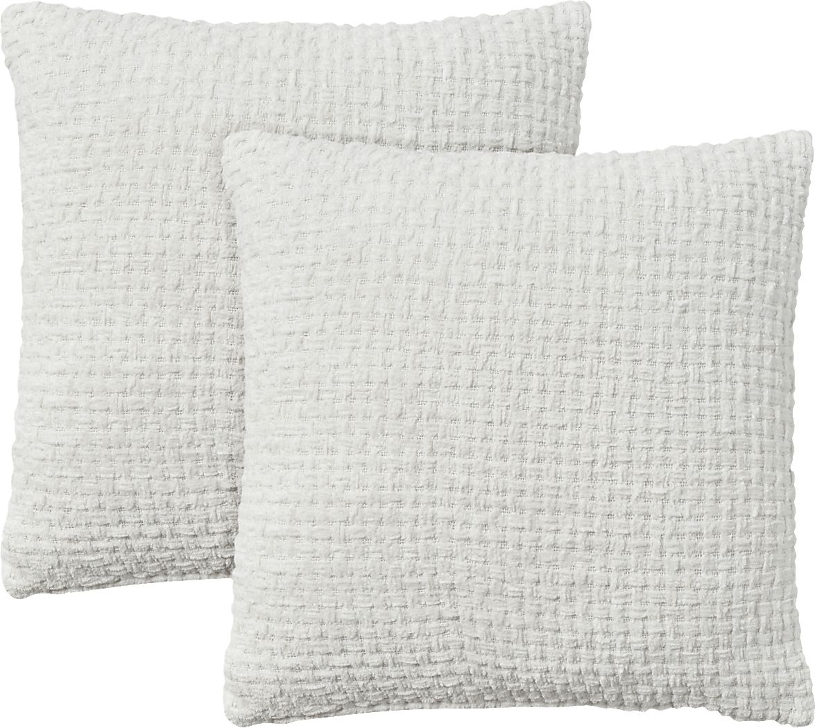 Freddie White Accent Pillow, Set of 2