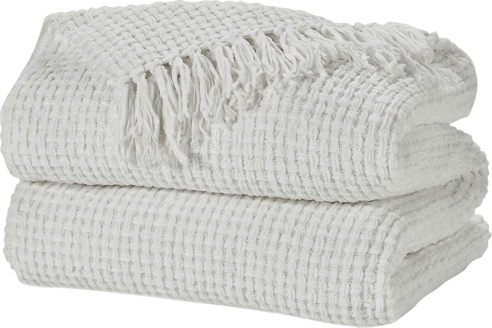 Freddie White Large Throw Blanket