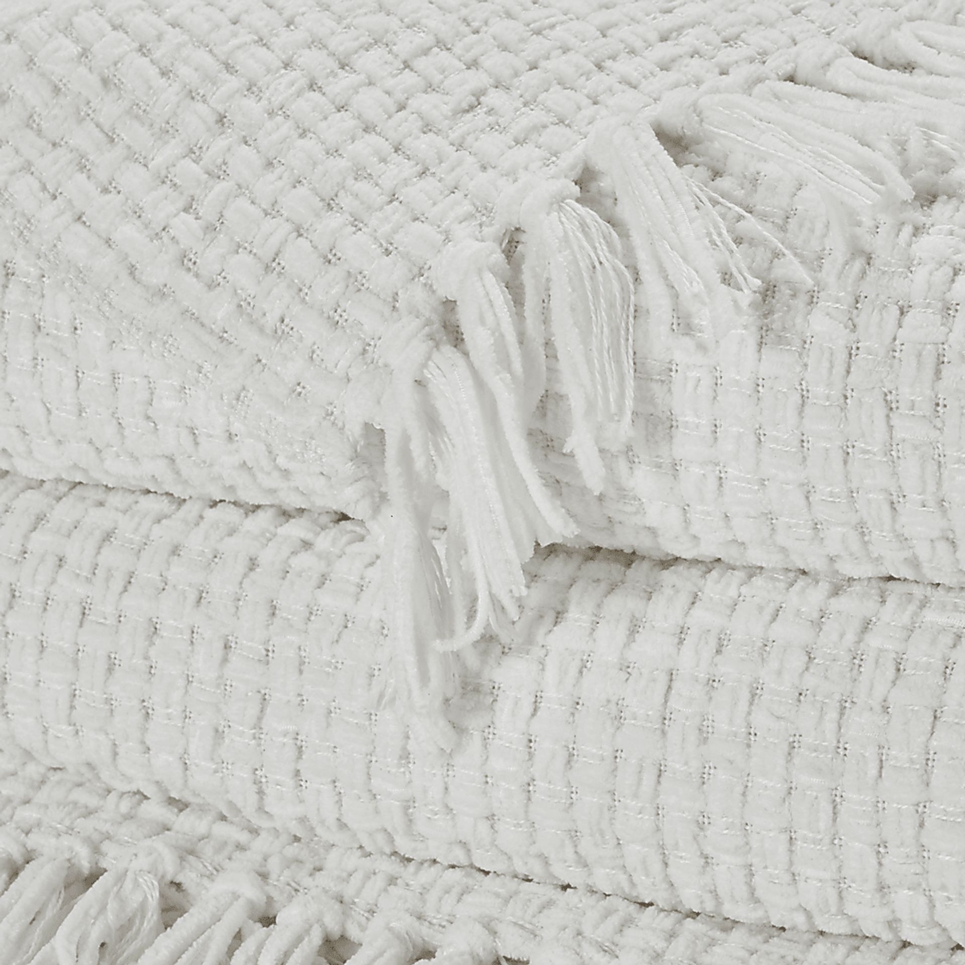 Freddie White Throw Blanket - Image 3