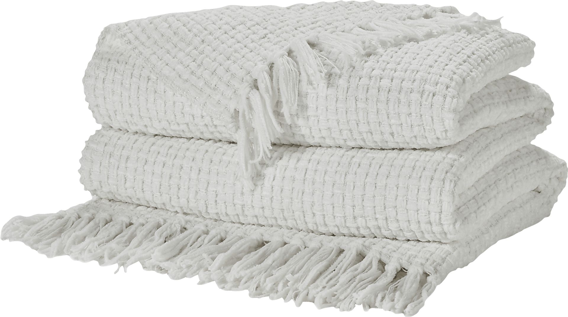 Freddie White Throw Blanket - Image 1