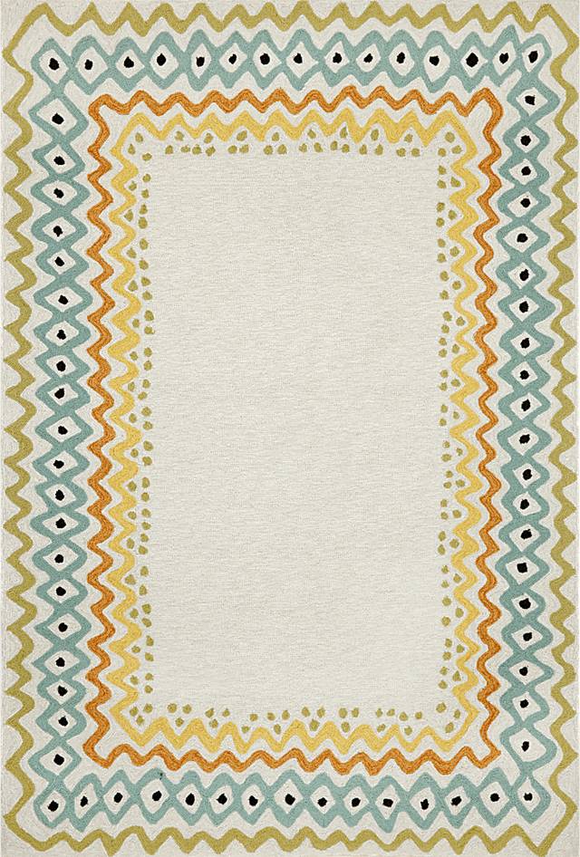 Freeburg Beige 5' x 7'6 Indoor/Outdoor Rug - Thumbnail - Image 1