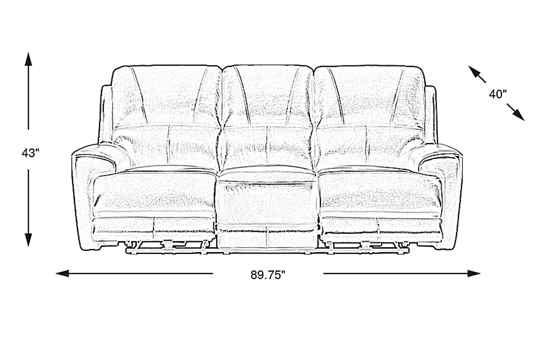 Fremont Leather Dual Power Reclining Sofa