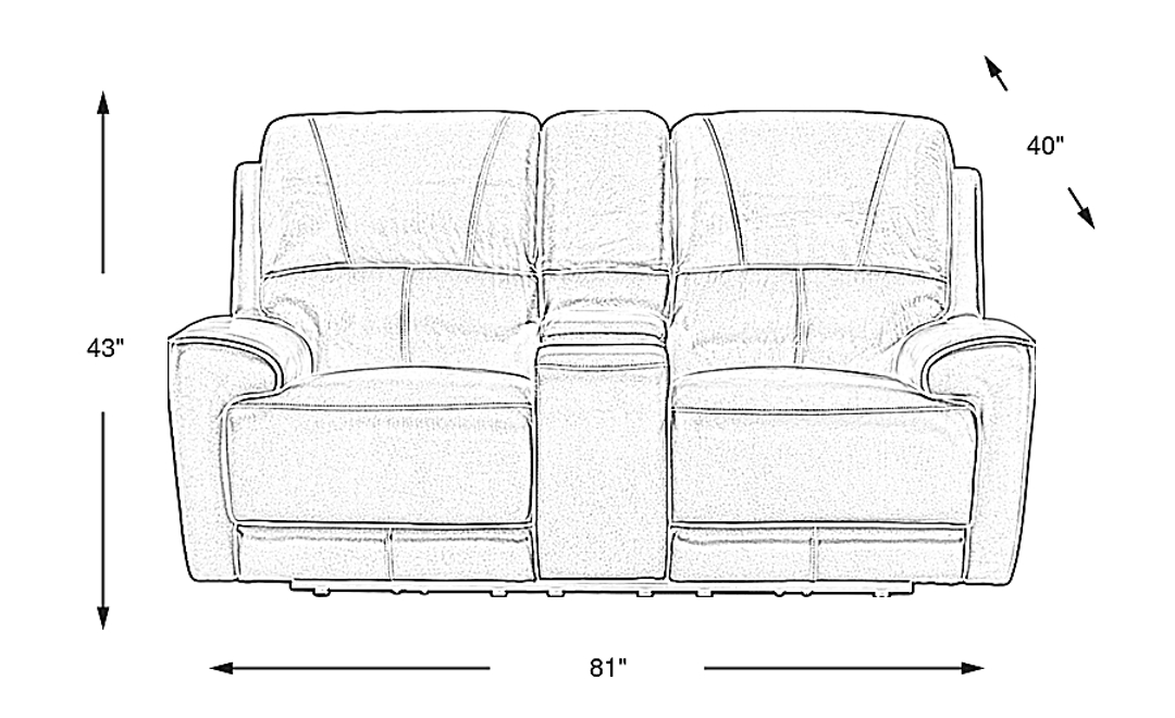 Fremont Leather Dual Power Reclining Loveseat