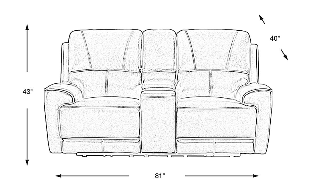 Fremont Leather Dual Power Reclining Loveseat