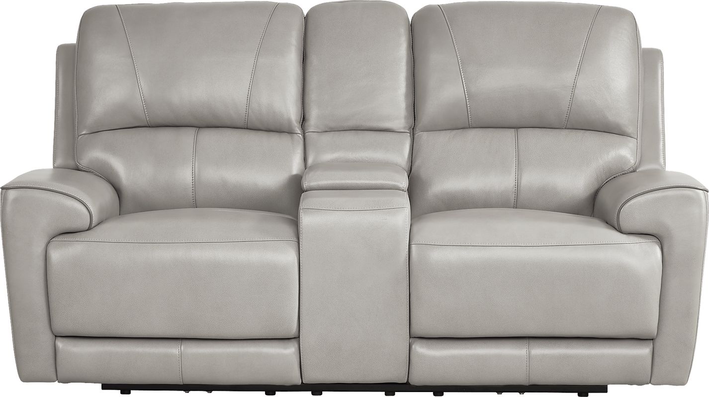dual power reclining console loveseat