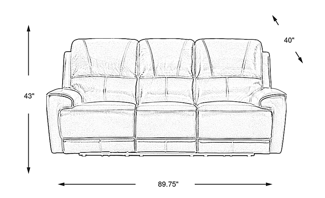 Fremont Leather Dual Power Reclining Sofa