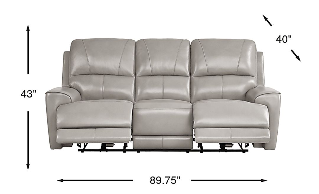 Fremont Leather Dual Power Reclining Sofa
