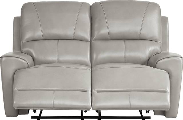 Fremont Gray Leather 2 Pc Living Room with Dual Power Reclining Sofa - Thumbnail - Image 7