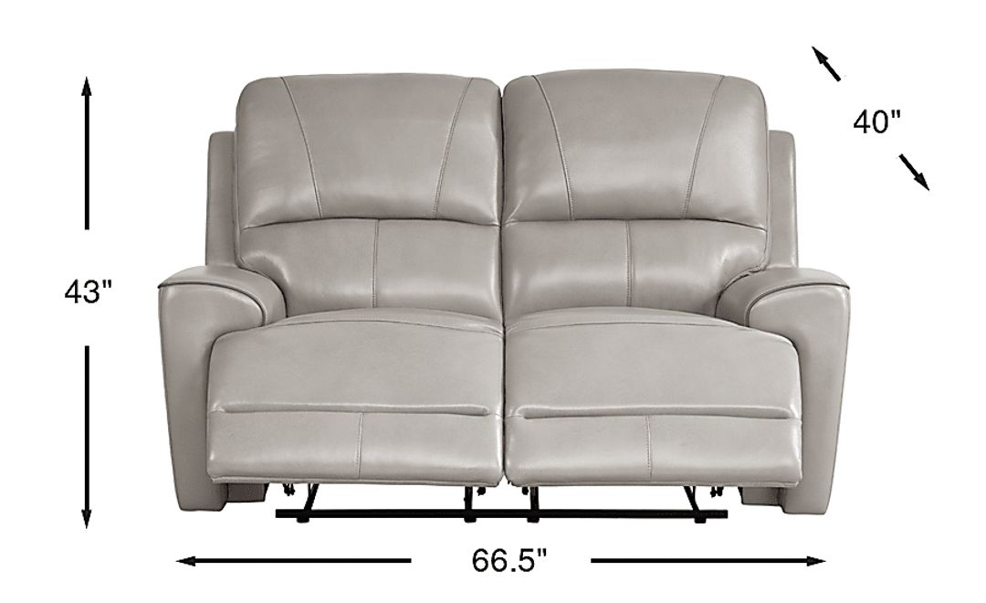 Fremont Leather Non-Power Reclining Loveseat