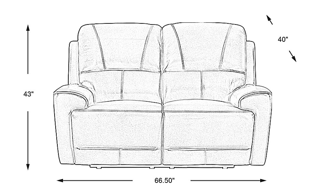 Fremont Leather Non-Power Reclining Loveseat