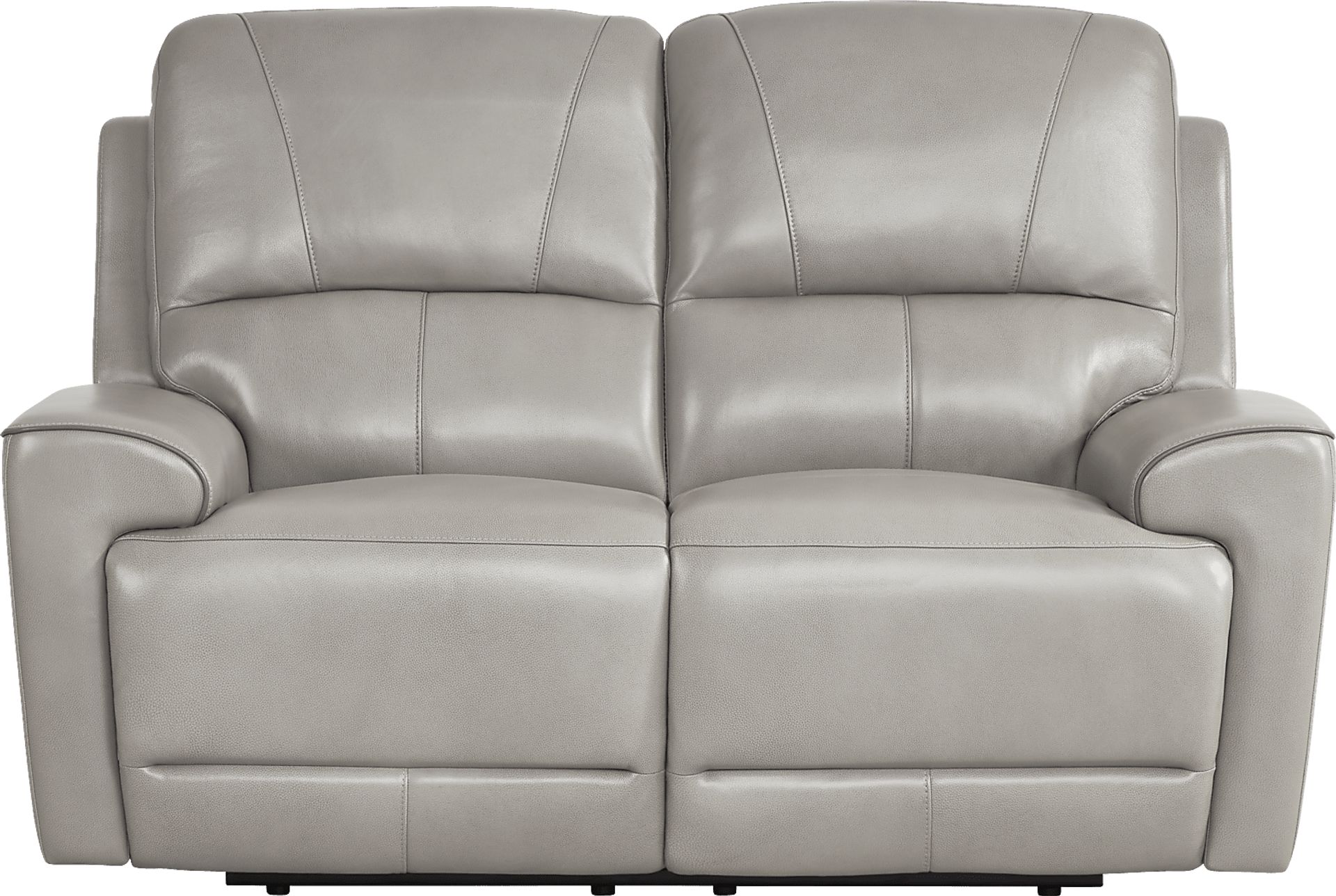 Fremont Gray Leather 2 Pc Living Room with Dual Power Reclining Sofa - Image 6
