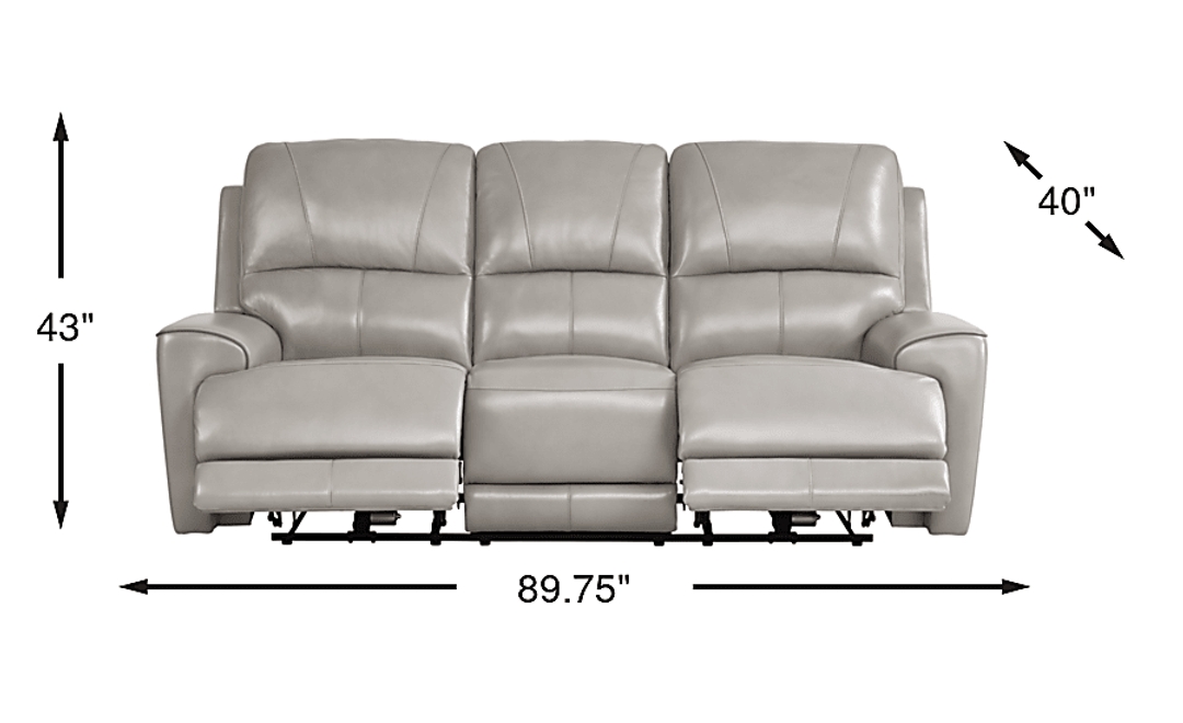 Fremont Leather Non-Power Reclining Sofa