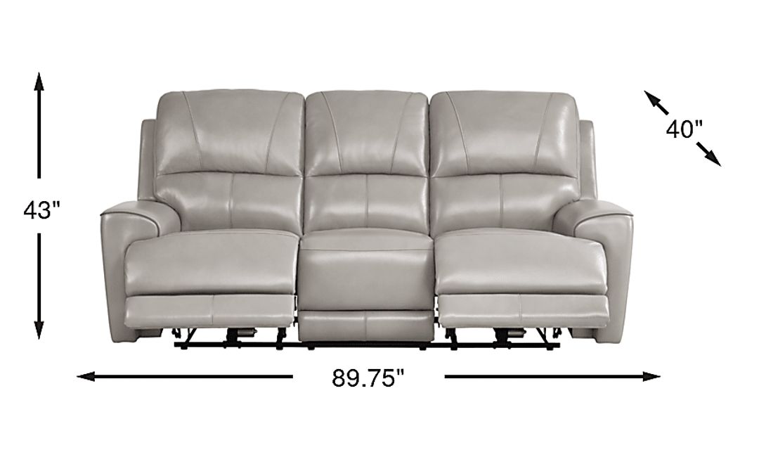 Fremont Leather Non-Power Reclining Sofa